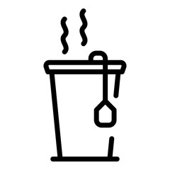 Poster - Takeaway tea icon. Outline Takeaway tea vector icon for web design isolated on white background