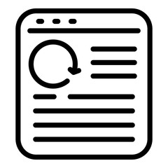 Poster - Online return product icon. Outline Online return product vector icon for web design isolated on white background