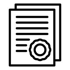 Poster - guarantee product icon. outline guarantee product vector icon for web design isolated on white backg