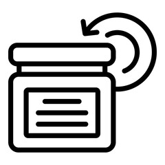 Poster - Replace product icon. Outline Replace product vector icon for web design isolated on white background