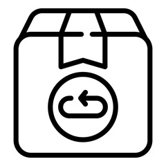 Poster - Exchange parcel icon. Outline Exchange parcel vector icon for web design isolated on white background