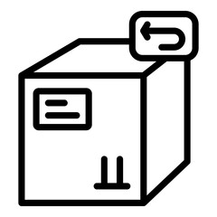 Poster - Return policy icon. Outline Return policy vector icon for web design isolated on white background