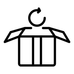 Poster - Purchase return icon. Outline Purchase return vector icon for web design isolated on white background