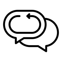 Poster - Return chat icon. Outline Return chat vector icon for web design isolated on white background