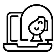 Poster - Consumer support icon. Outline Consumer support vector icon for web design isolated on white background