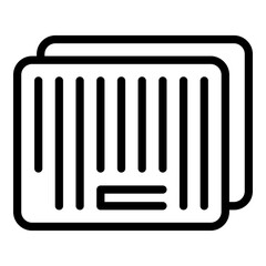 Fototapete - Shopping barcode icon. Outline Shopping barcode vector icon for web design isolated on white background