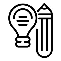 Poster - Creative education icon. Outline Creative education vector icon for web design isolated on white background