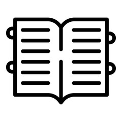 Poster - Open book icon. Outline Open book vector icon for web design isolated on white background