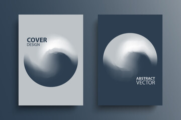 Fototapete - Brochure cover template layouts with gradient orbs round shapes. Futuristic abstract backgrounds with gradient sphere for your graphic design. Vector illustration.
