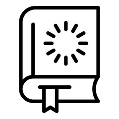 Poster - Loading book icon. Outline Loading book vector icon for web design isolated on white background