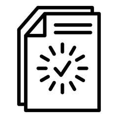 Poster - Loading document icon. Outline Loading document vector icon for web design isolated on white background