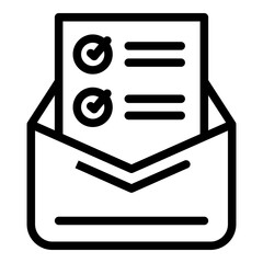 Poster - University letter icon. Outline University letter vector icon for web design isolated on white background