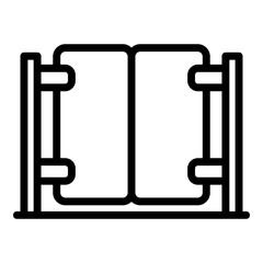 Poster - smart gate icon. outline smart gate vector icon for web design isolated on white background