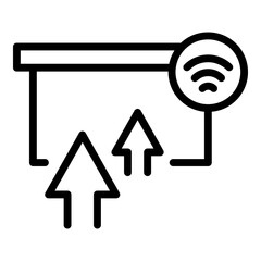 Poster - Wireless gate icon. Outline Wireless gate vector icon for web design isolated on white background