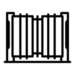 Poster - Access automatic gate icon. Outline Access automatic gate vector icon for web design isolated on white background