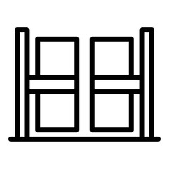 Poster - Smart gate system icon. Outline Smart gate system vector icon for web design isolated on white background