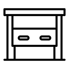 Poster - Auto gate icon. Outline Auto gate vector icon for web design isolated on white background