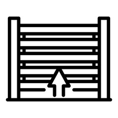 Poster - Garage shutter icon. Outline Garage shutter vector icon for web design isolated on white background