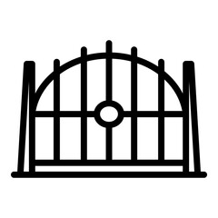 Poster - Modern automatic gate icon. Outline Modern automatic gate vector icon for web design isolated on white background
