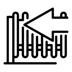 Poster - Automatic fence icon. Outline Automatic fence vector icon for web design isolated on white background