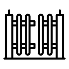 Poster - Internet control gate icon. Outline Internet control gate vector icon for web design isolated on white background
