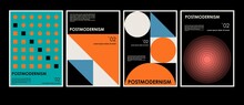Artworks, Posters Inspired Postmodern Of Vector Abstract Dynamic Symbols With Bold Geometric Shapes, Useful For Web Background, Poster Art Design, Magazine Front Page, Hi-tech Print, Cover Artwork.