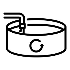 Poster - Water tank icon. Outline Water tank vector icon for web design isolated on white background