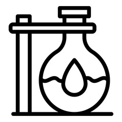 Poster - Water flask icon. Outline Water flask vector icon for web design isolated on white background