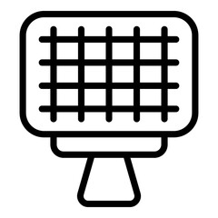 Poster - barbecue net icon. outline barbecue net vector icon for web design isolated on white background