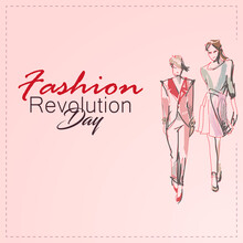 Fashion Revolution Day. Abstract Background