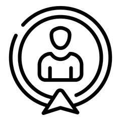 Poster - network user icon. outline network user vector icon for web design isolated on white background
