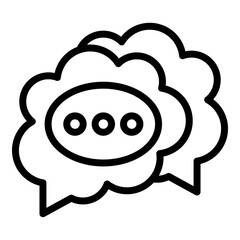 Poster - Bubble chat icon. Outline Bubble chat vector icon for web design isolated on white background