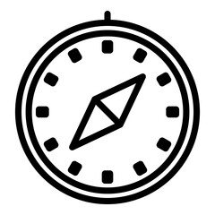 Poster - Safari compass icon. Outline Safari compass vector icon for web design isolated on white background