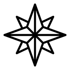Poster - Trip compass icon. Outline Trip compass vector icon for web design isolated on white background