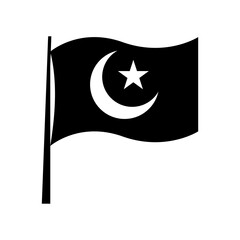 Wall Mural - illustration of a flag with a star moon image. islamic icons can be used for the month of ramadan, e
