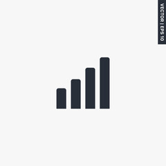 Poster - Growing graph, premium quality flat icon