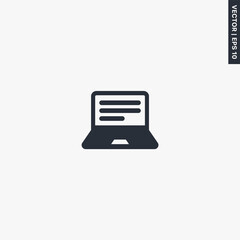 Poster - Laptop, premium quality flat icon