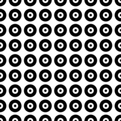 Poster - Black circles pattern. Vector simple circles like targets.