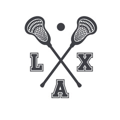 lacrosse sticks symbol icon vector illustration. Lacrosse monogram. isolate on white background.