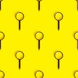 Leinwandbild Motiv Magnifying glass repeat seamless pattern on light yellow background.