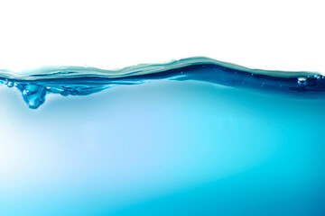 Water drop surface moving wave isolated background