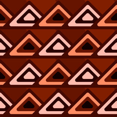 Poster - Brown triangles ornament. Vector same broun triangles.