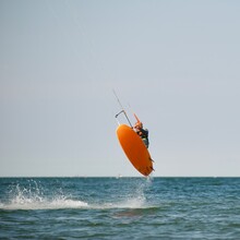 Kite Surfing In The Sea