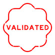 © bankrx - Grunge red validated word rubber seal stamp on white background