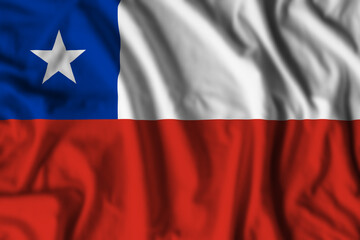 Wall Mural - Chile flag realistic waving