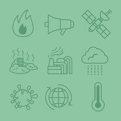 Poster - Climate change symbol set