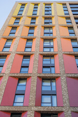 Wall Mural - July 2020. London. Architecture and office windows abstract in Greenwich peninsula in London England