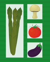 Canvas Print - asparagus and vegetables