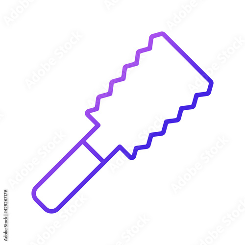 ノコギリ 製作 大工のアイコンイラスト グラデーション線アイコン Stock Vector Adobe Stock