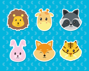 Poster - cute animals faces